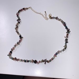 Natural stones necklace adjustable